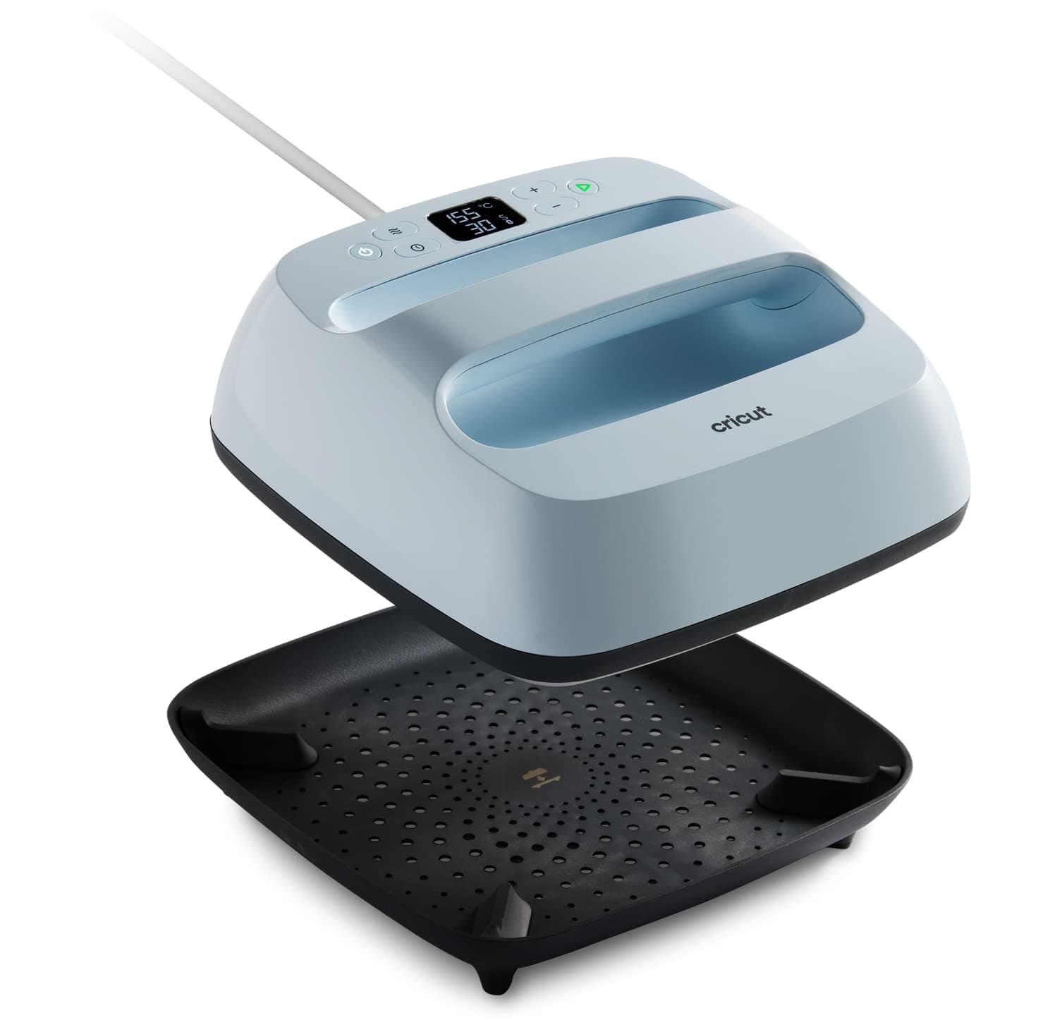 Cricut EasyPress 3 | 22.5 cm x 22.5 cm | Heat Press for T-Shirts, Cushions, Tote Bags | Use with Iron On Vinyl (HTV), Infusible Ink and Sublimation Products | Heats up to 205°C (400°F) | Zen Blue