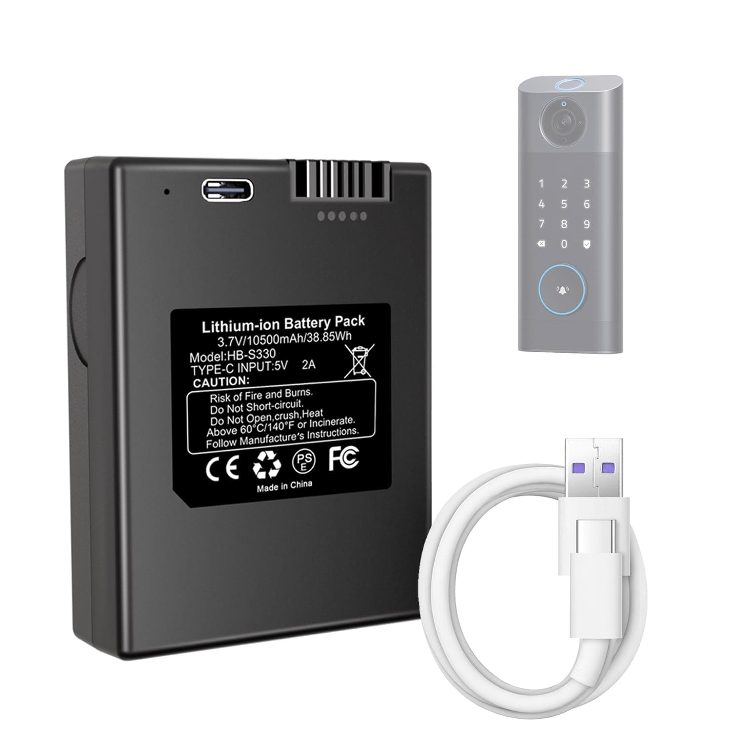 Rechargeable Battery for eufy Security Video Smart Lock S330, S230, S231, E330, E31,10500mAh Battery Compatible with eufyCam S4 and Smart Drop