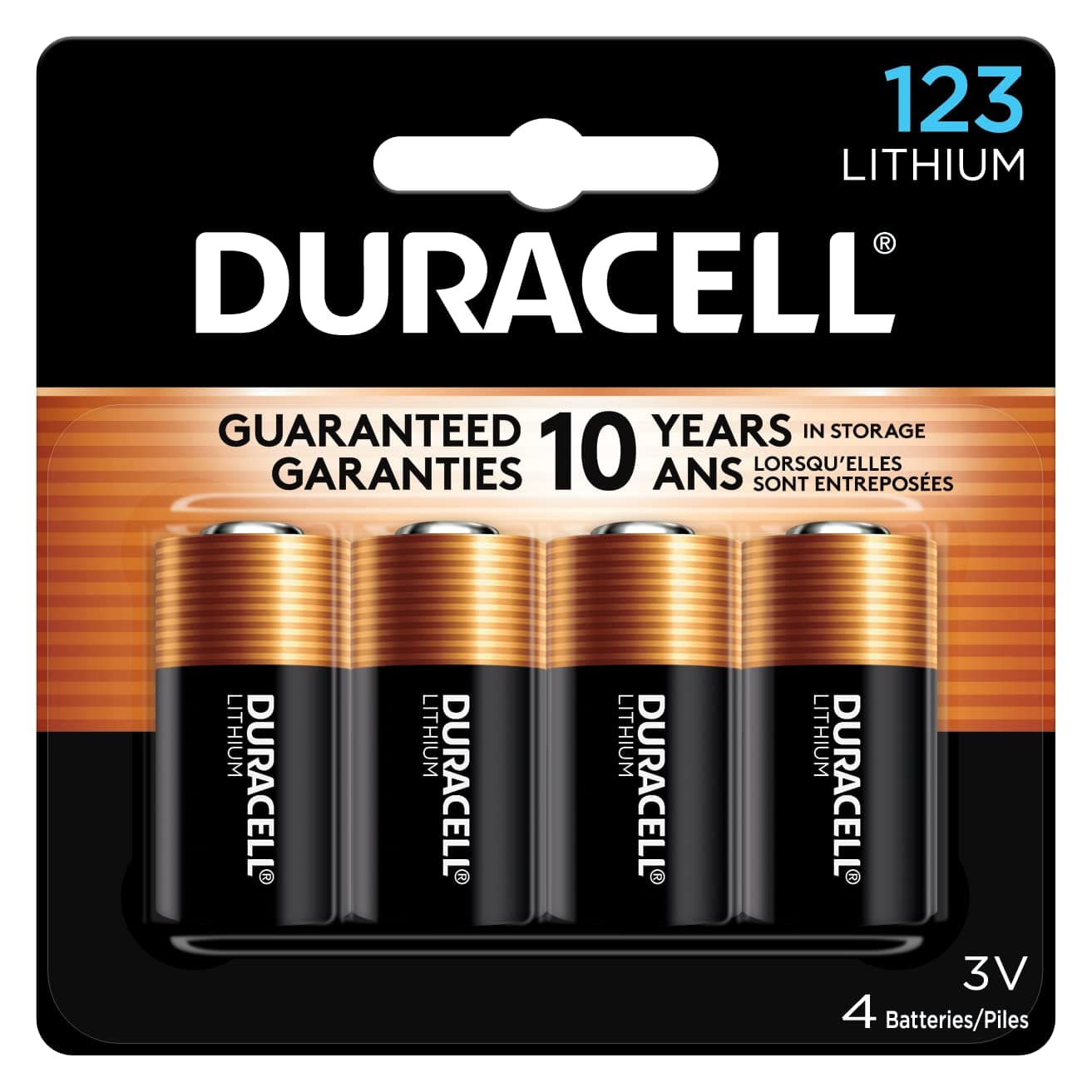 Duracell - 123 High Power Lithium Batteries - 4 count