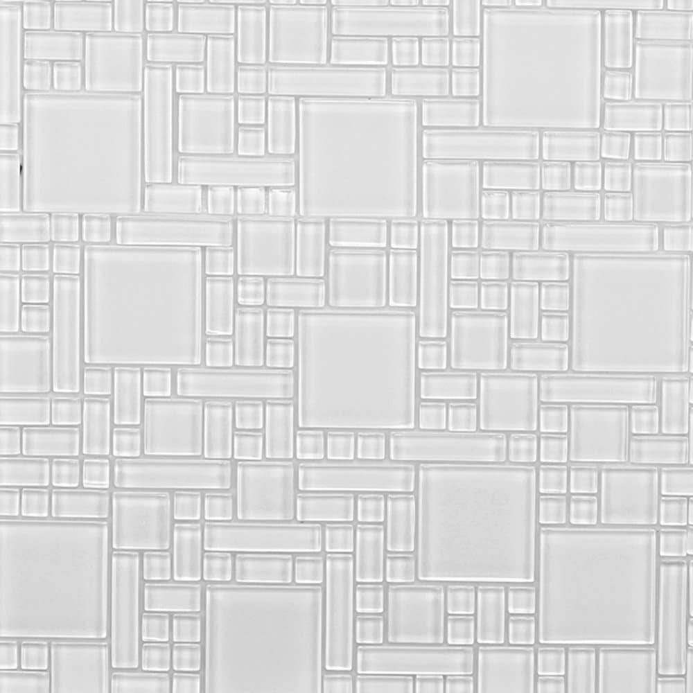 Peel'N'Stick Glass Mosaic Wall Tile, 12" x 12"