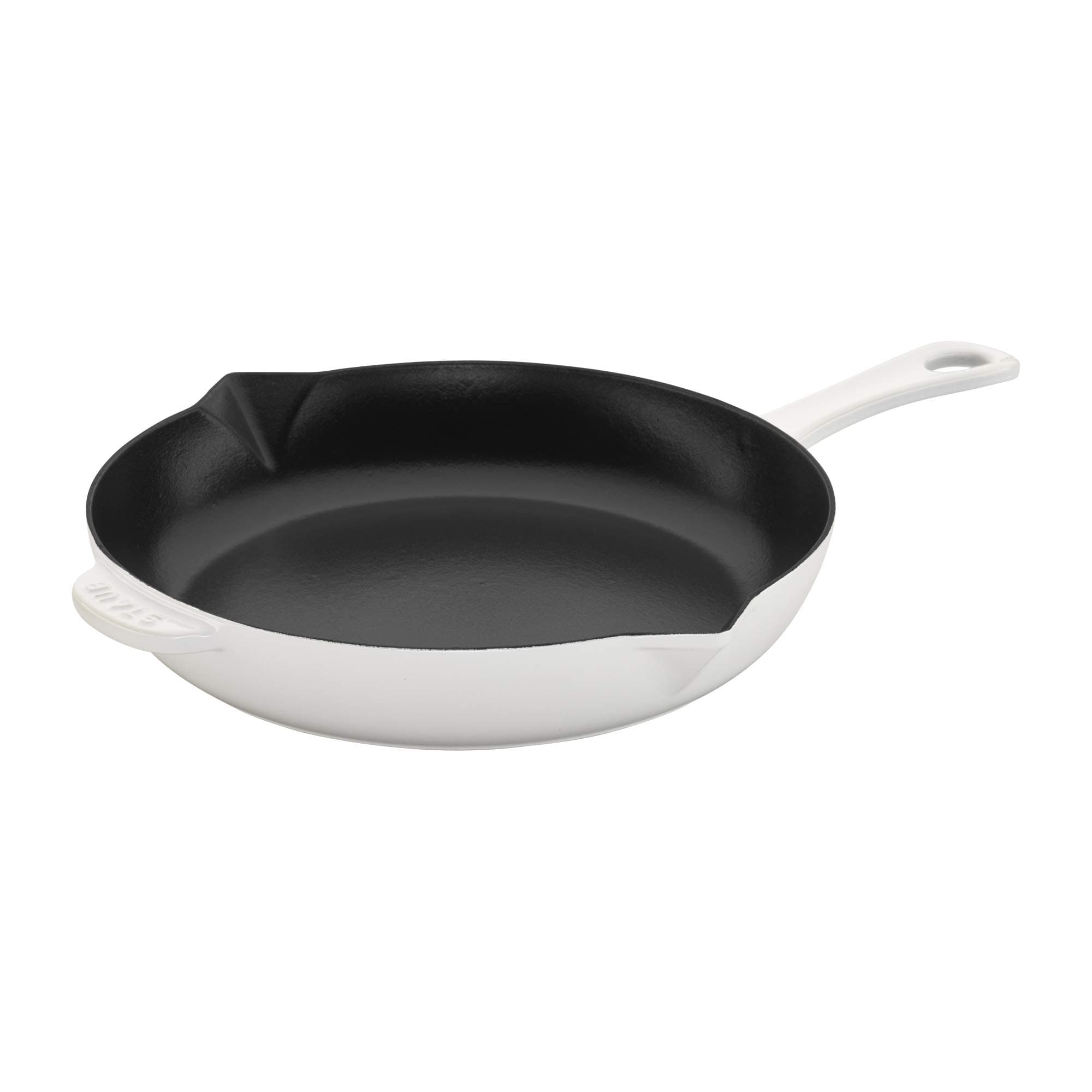 STAUB1222602 Fry Pan, Cast Iron, White