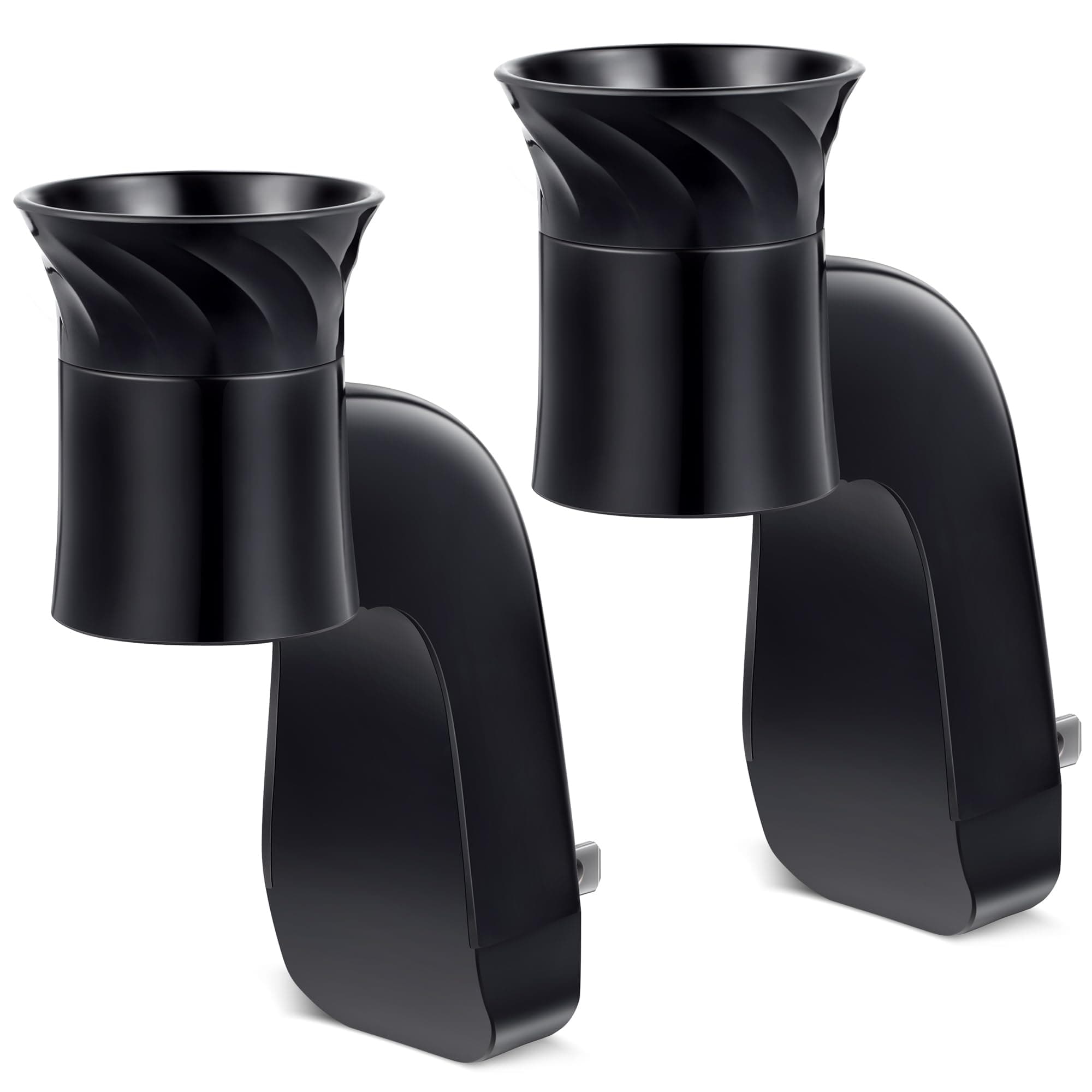 2 Pack Wall Fragrance Plug in Compatible with Bath and Body Works WallFlower Refills, ETL Certified, Rotatable, Precise Scent Adjustable Fragrance Control Diffuser Plug for Home, Office (Black)