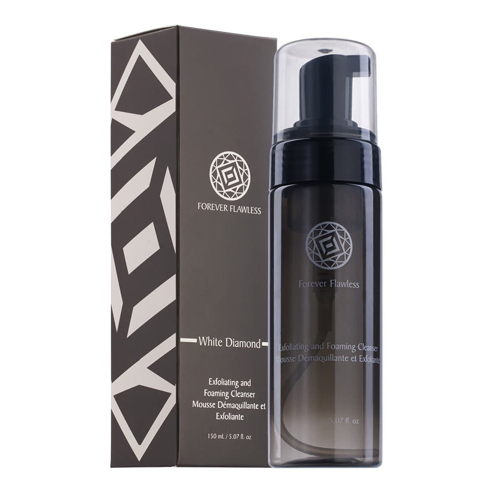 Exfoliating and Foaming Face Cleanser and Makeup Remover with 100% Natural Diamond Powder, Deep Clean for Women and Mens Pores FF17, (150 ml)