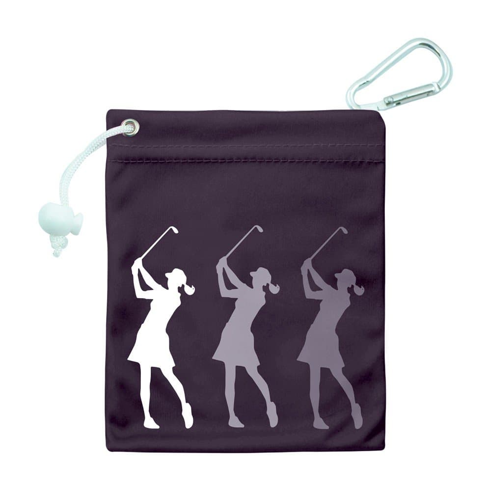 Surprizeshop Golf Tee and Accessory Bag. Black Lady Golfer.