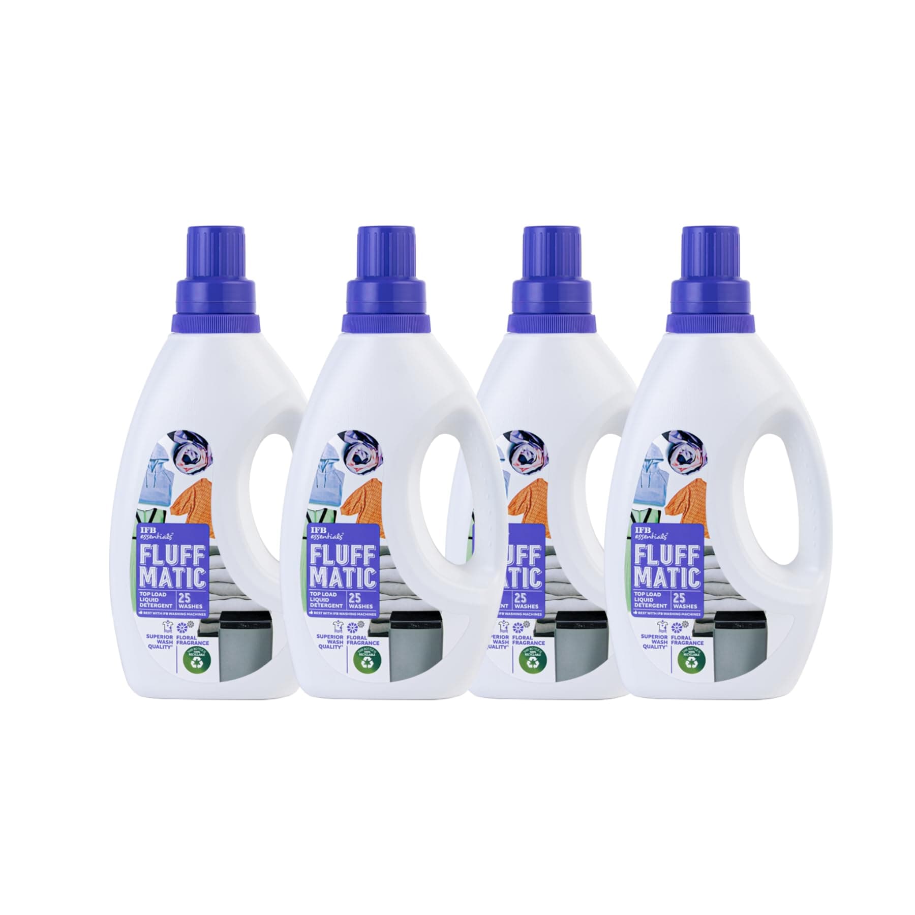 Top Load Washing Machine Liquid Detergent (Pack of 4 * 1 Liter)