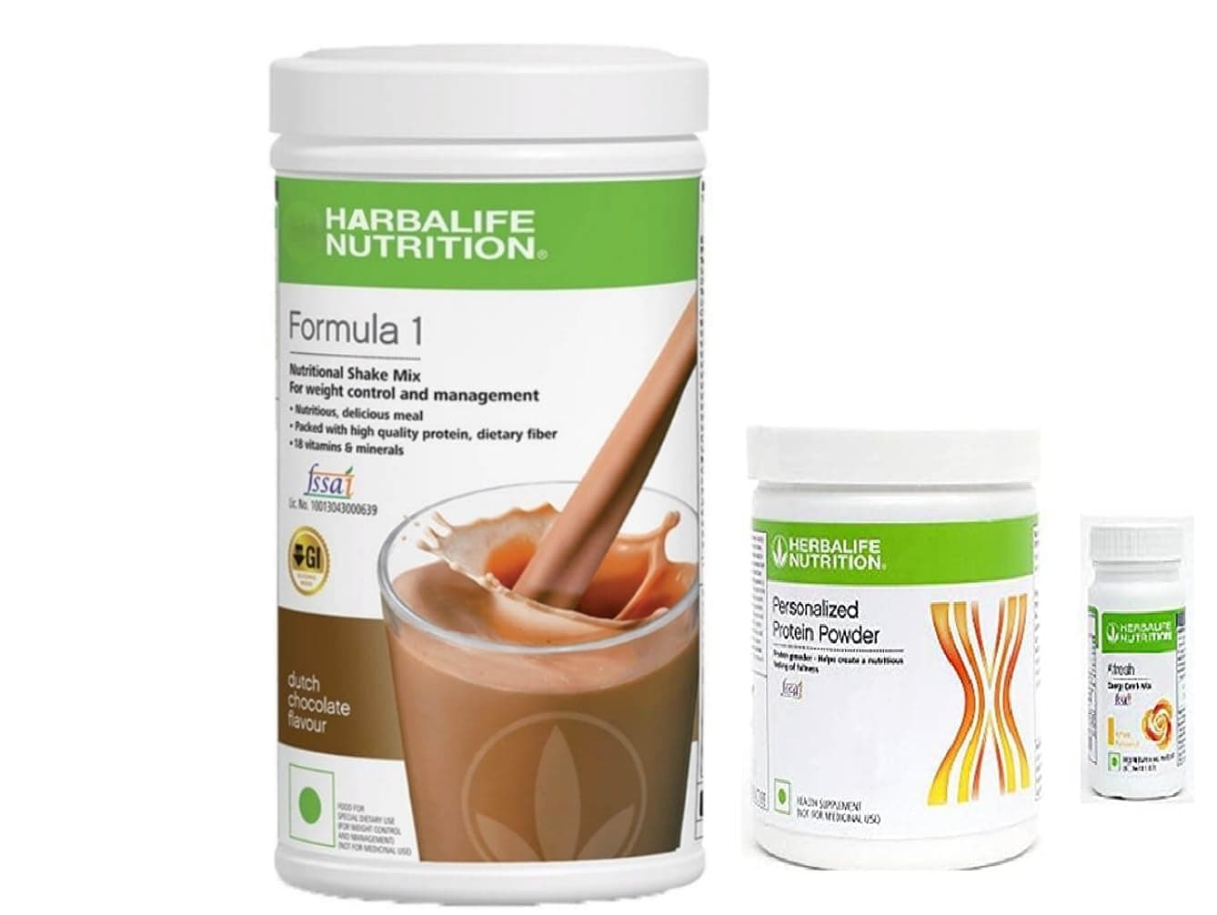 Herbalife Nutrition Formula 1 Chocolate with Personalized Protein Powder 200 g and Afresh Cinnamon