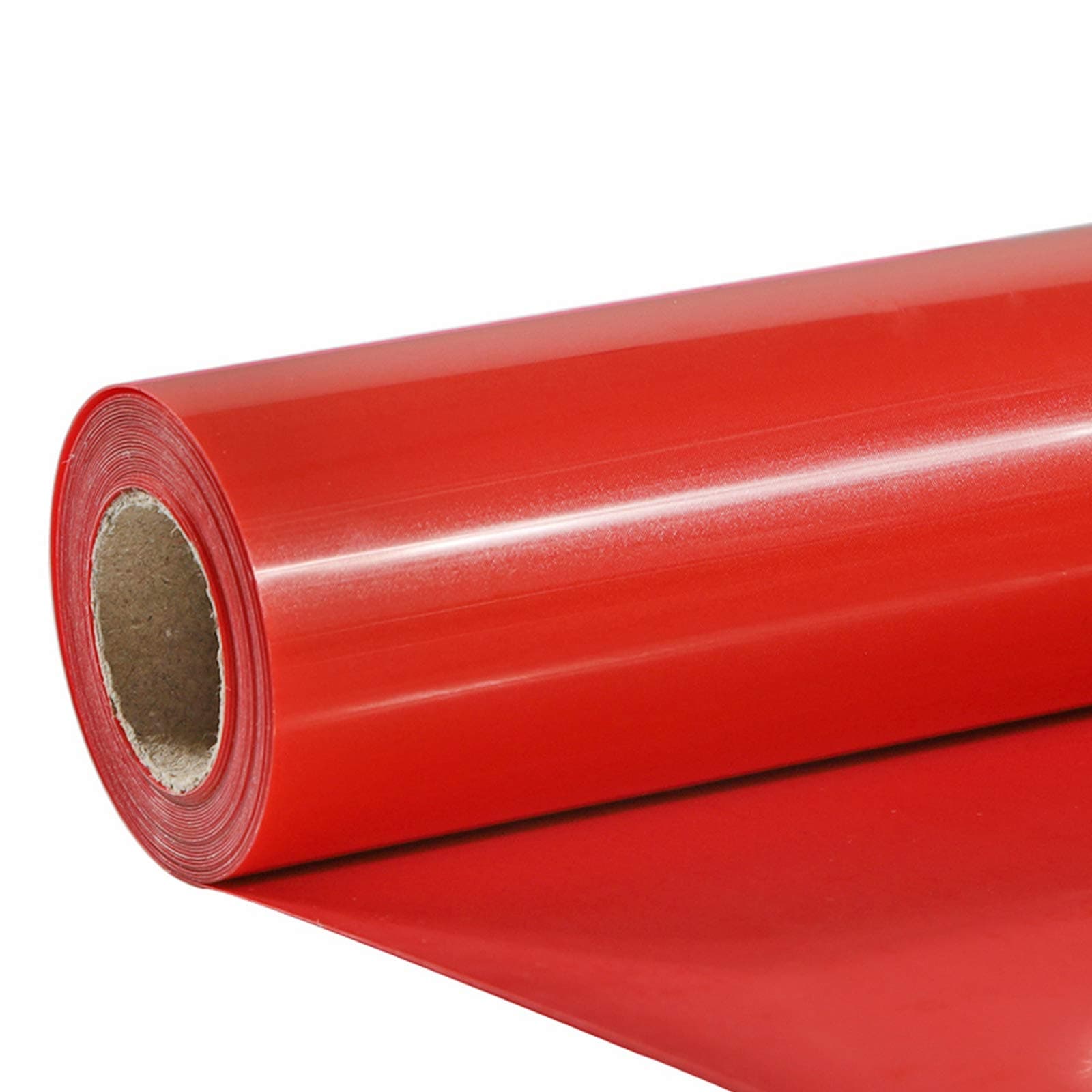 TUMIYA HTV 12" x 8ft Heat Transfer Vinyl Rolls for T Shirt Glossy Adhesive Back (Red)