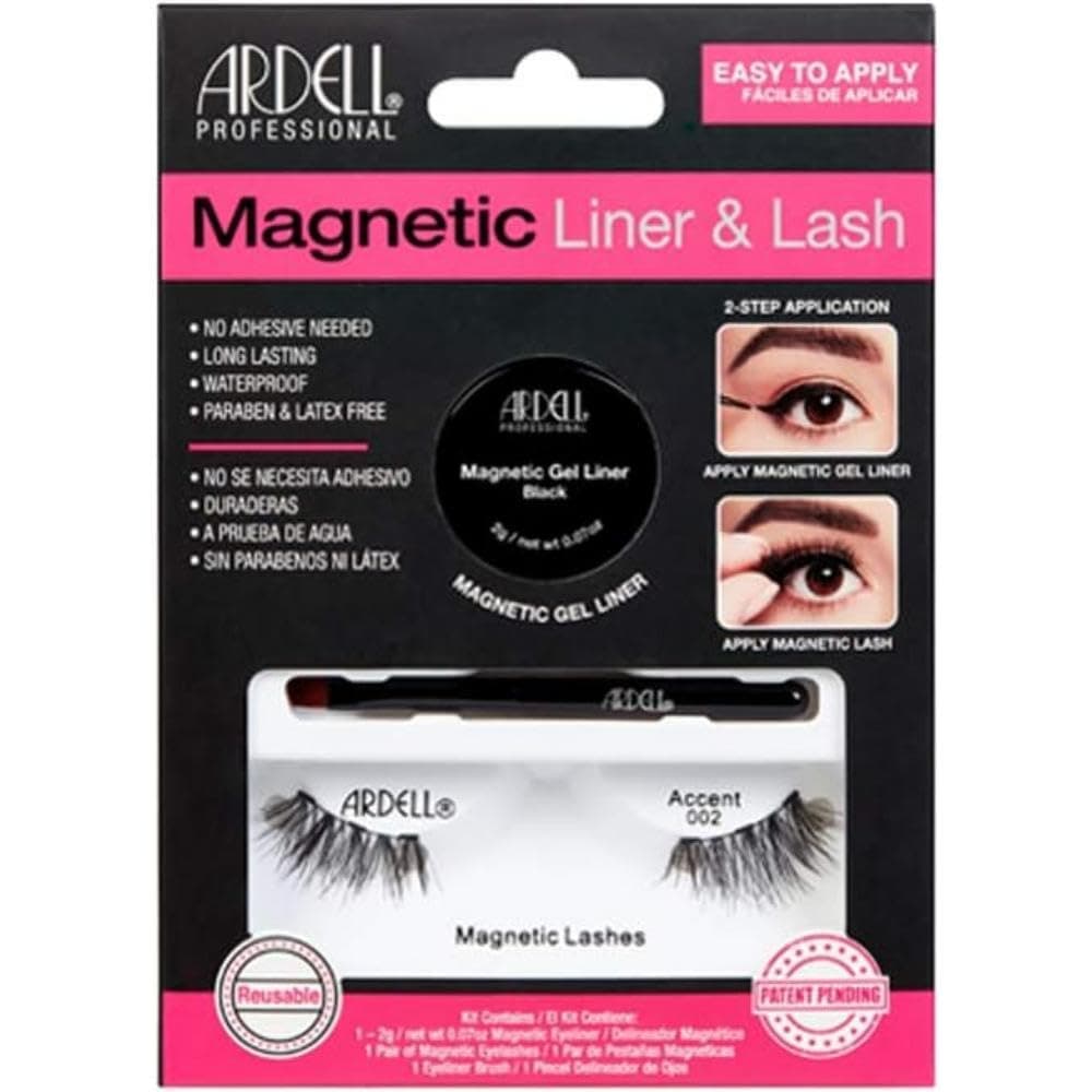False Eyelashes Wispies Lash Kit Black No Adhesive Needed Gel Eyeliner Long-Lasting Waterproof Paraben-Fee Latex-Free Full Volume Medium Length Accent Lash Vegan-Friendly Cruelty-Free Eyelashes