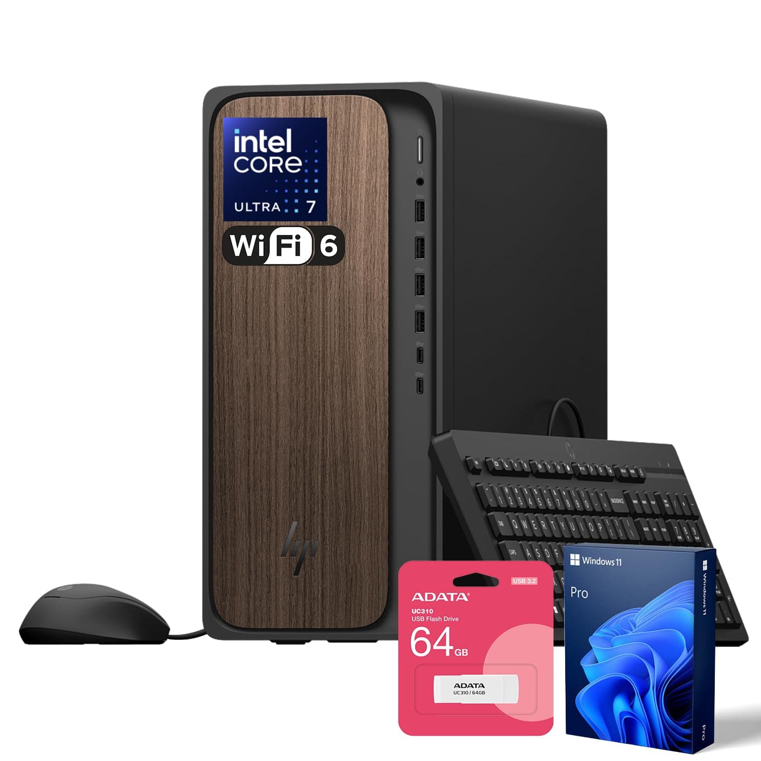 - OmniDesk(Envy Next Brand) M03 Premium Business Next Gen AI PC Desktop, Intel Core Ultra 7 265, 16GB DDR5 RAM, 1TB SSD, W11P, USB-C, Wi-Fi 6, Wired KB & Mouse, Bundle with ADATA 64GB USB Flash Drive