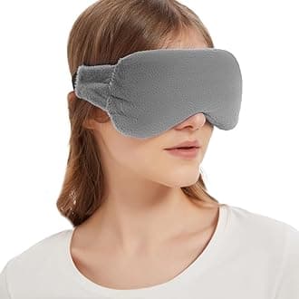 Microwave Heated Eye Mask for Dry Eyes, Moist Heat Eye Compress Weighted Warm Eye Mask for Dry Eyes, Stye Eye Treatment, Puffy Eyes, Sleeping, Relaxation, Therapy (Light Grey)