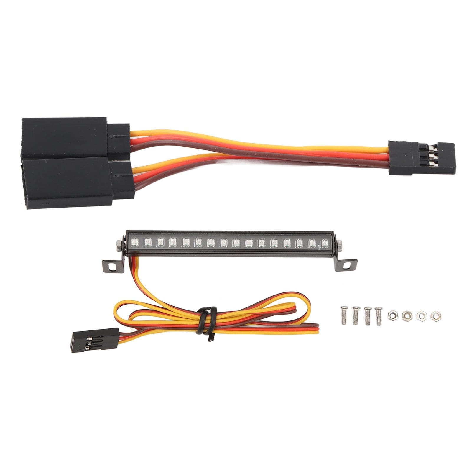 RC Car Led, RC LED Bar Roof Lamp TRX4M Light Bar RC Car Roof Light, 16 LED Colorful Beads, Spotlight Headlights Compatible with 1/18 Traxxas TRX4M Defender RC Accessories