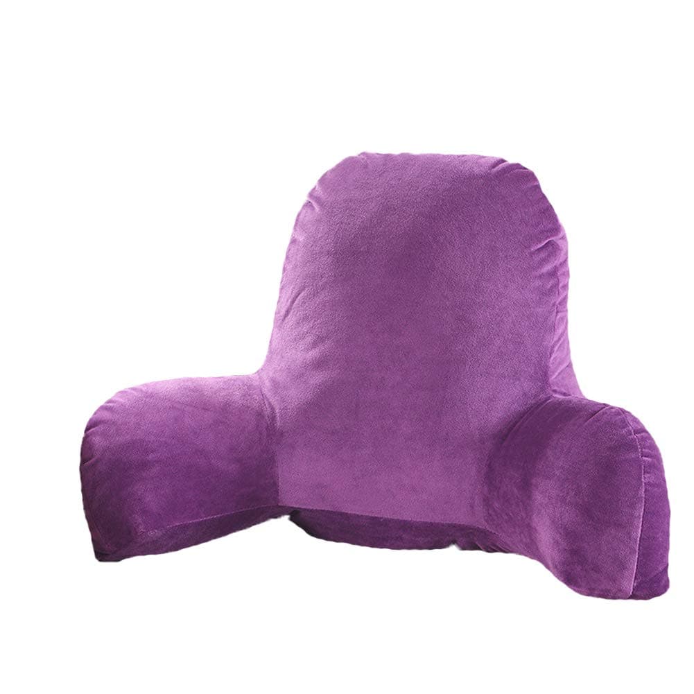 Reading Pillow Chair Rest Lounger Backrest Cushion Back Support Watching TV and Relaxing Soft Bedrest (purple)