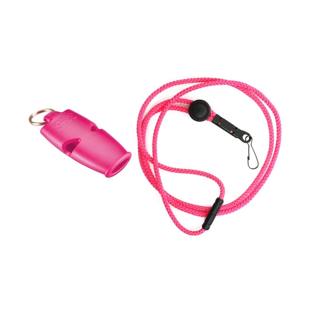 Micro Pealess Safety Whistle with Lanyard 110 dB Pink 9513-0408