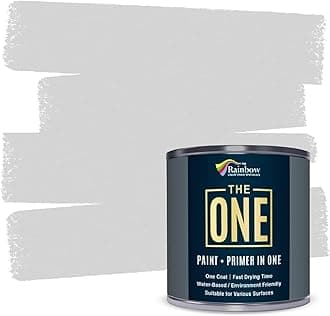 THE ONE All-In-One Paint & Primer - Light Grey Matt, 2.5 L | Multi-Surface 1 Coat Formula | Easy Indoor & Outdoor Decorating for Home & Garden Walls, Floors & Furniture | Water-Based & Low VOC