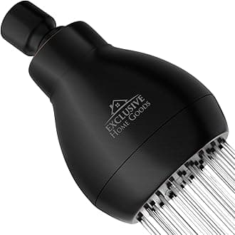 High Pressure Shower Head - Powerful Deluxe Bathroom Showerhead with Strong Spray Stream and Small Silicone Nozzles - Universal Fit Works with High and Low Water Flow Showers