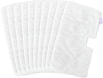 Fushing 10Pcs Steam Mop Pads, Washable Microfiber Cleaning Steamer Replacement Pads for Shark Steam Pocket Mop Hard Floor Cleaner S3500 Series S3501 S3550 S3601 S3601D S3801 S3801CO S3901 SE450 S2901