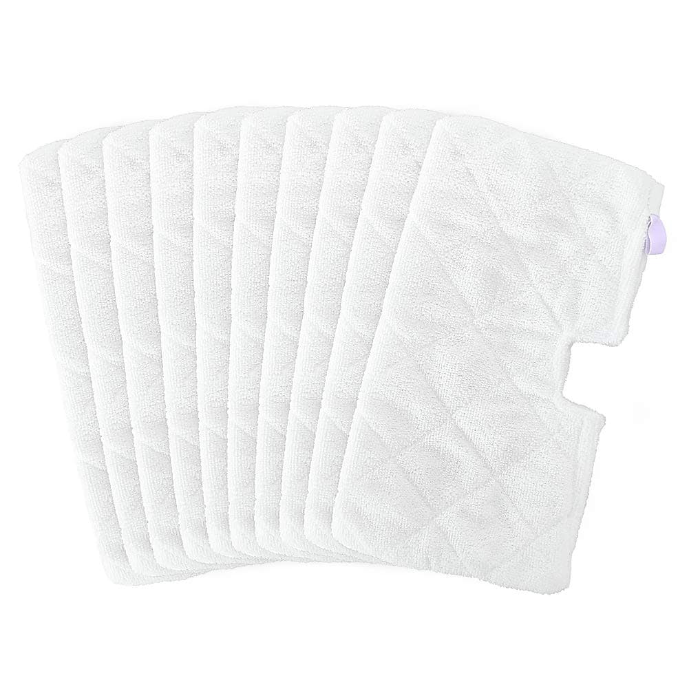 Fushing 10Pcs Steam Mop Pads Washable Microfiber Cleaning Steamer Replacement Pads for Shark Steam Pocket Mop Hard Floor Cleaner S3500 Series S3501 S3550 S3601 S3601D S3801 S3801CO S3901 SE450 S2901
