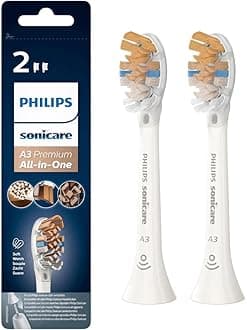 Philips Sonicare Original A3 Premium All-in-One Standard Sonictoothbrush Heads - 2 Pack in White (Model HX9092/10)
