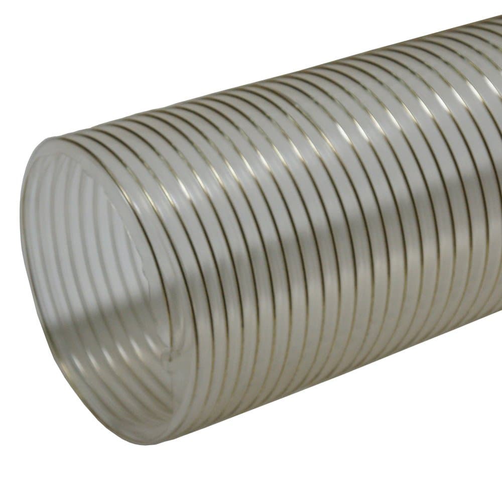 Rubber-Cal 01-202-10-12 "PVC Flexduct" General Purpose, 10"ID x 12' Fully Stretched, Clear