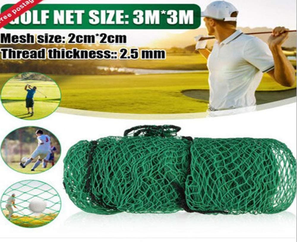 OKJHigh quality and durable Golf Practice Net PE Heavy Duty Impact Mesh Netting Netting Straps Easy to Fasten 3 Square Net Rope Border 4 Sides Meter Net