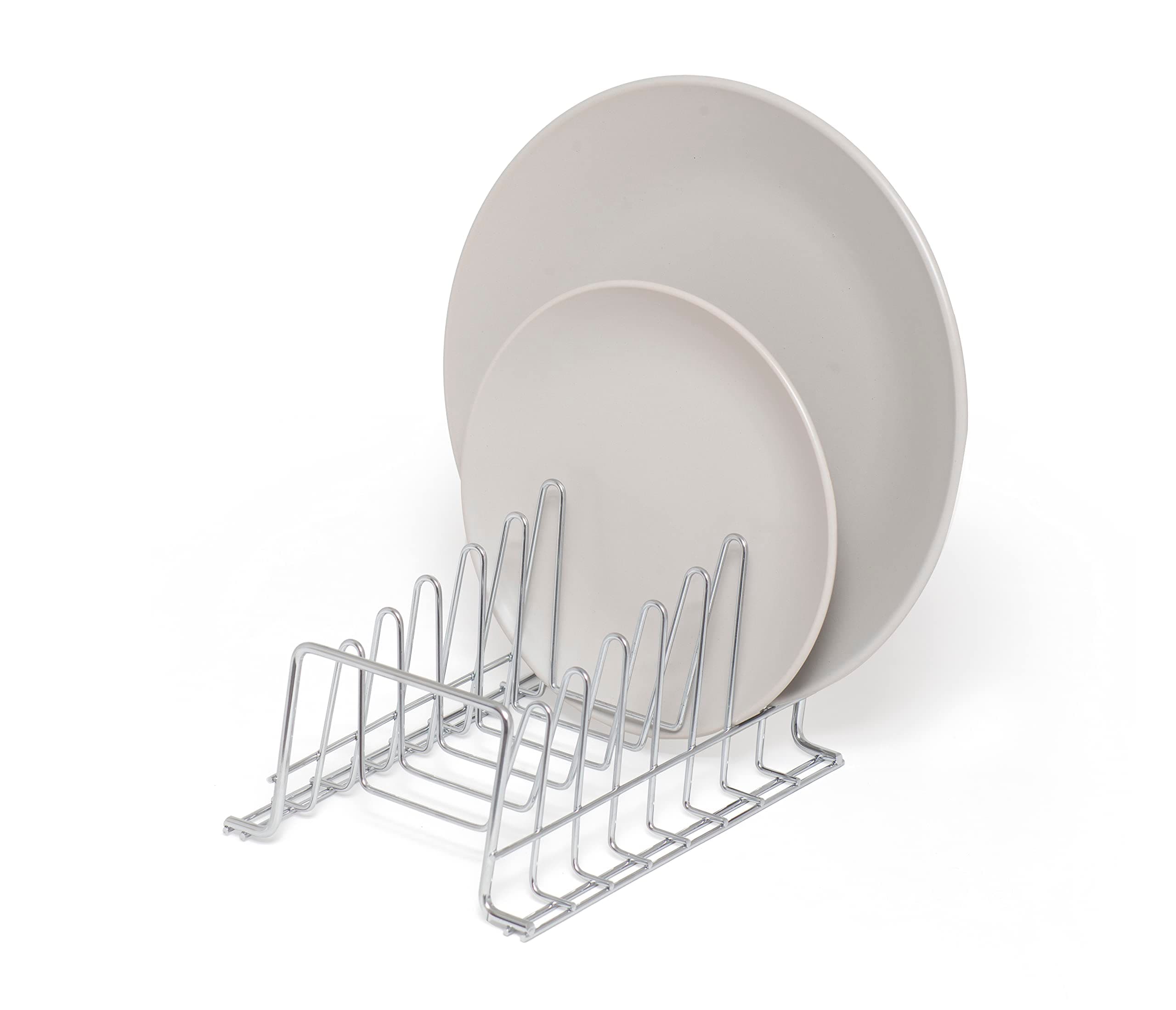 Plate Rack – Cupboard Storage Organiser - Chrome