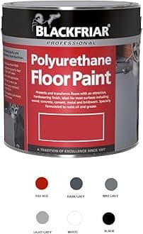 Blackfriar Polyurethane Floor Paint for Indoor Outdoor Use 5L Light Grey