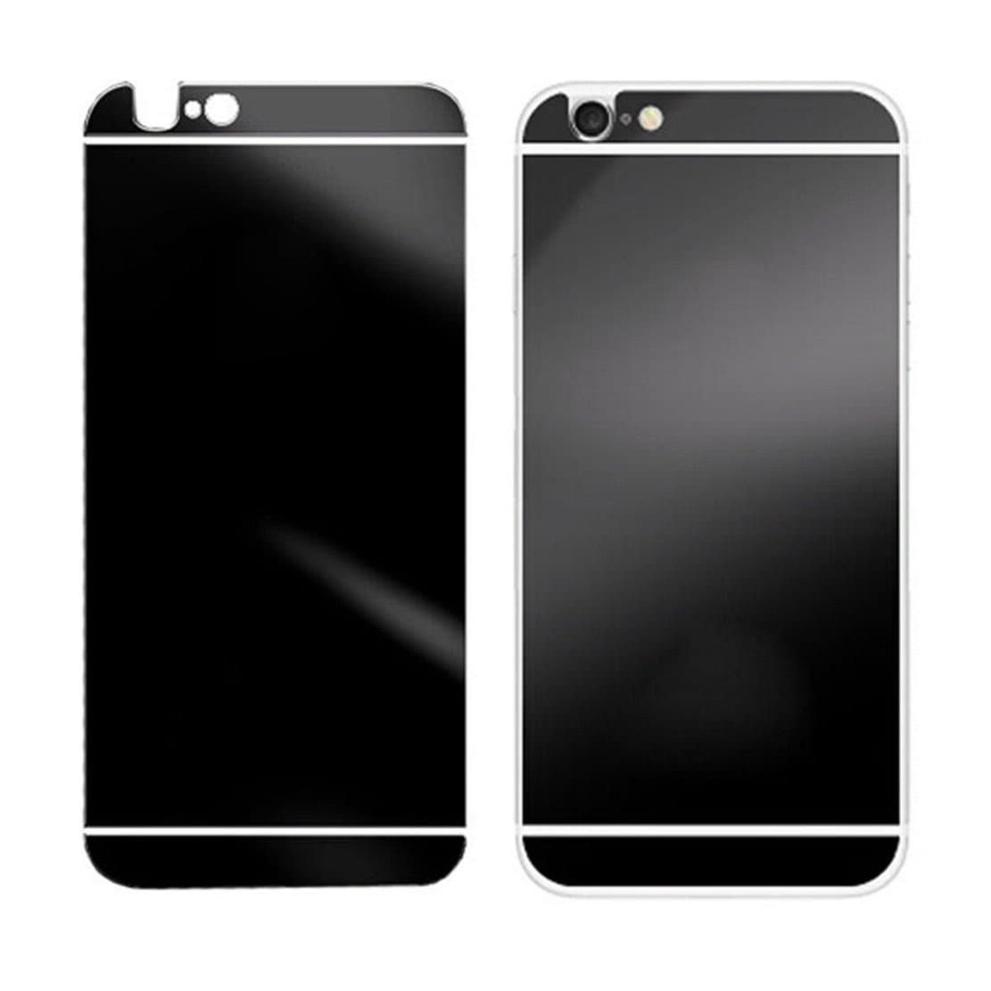 Towallmark(TM)Electroplating Mirror Effect Back Tempered Glass Screen Protector For iPhone 6 Plus (Black)