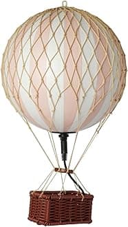 Authentic Models LED Hot Air Balloon Lanterns: Magical Night Sky Decor | Hot Air Balloon Decor | LED Lantern Decor for Enchanting Evenings | Remote Control Included - Royal Aero LED, Pink Light