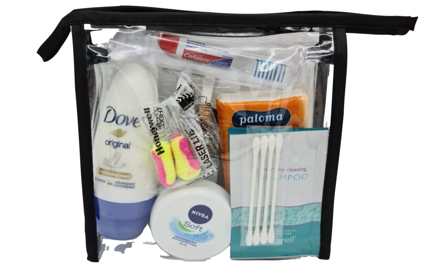 Onlineforu lTD Complete Mini Travel Plane Bundle Travel Toiletry Kit Gift set, Be Flight Ready, Contains What You Need for a Comfortable Flight or a Sleep Over, 12 Count (Pack of 1)