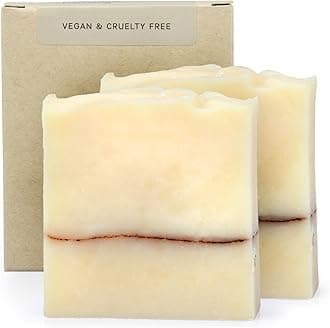 Shea Butter Soap Bar - Cold Processed, Natural, for Man & Woman, Moisturizing Softening, Handmade, no Parabens or Sulfates, Vegan & Cruelty Free. (Pack of 2) 4.2 Oz Each