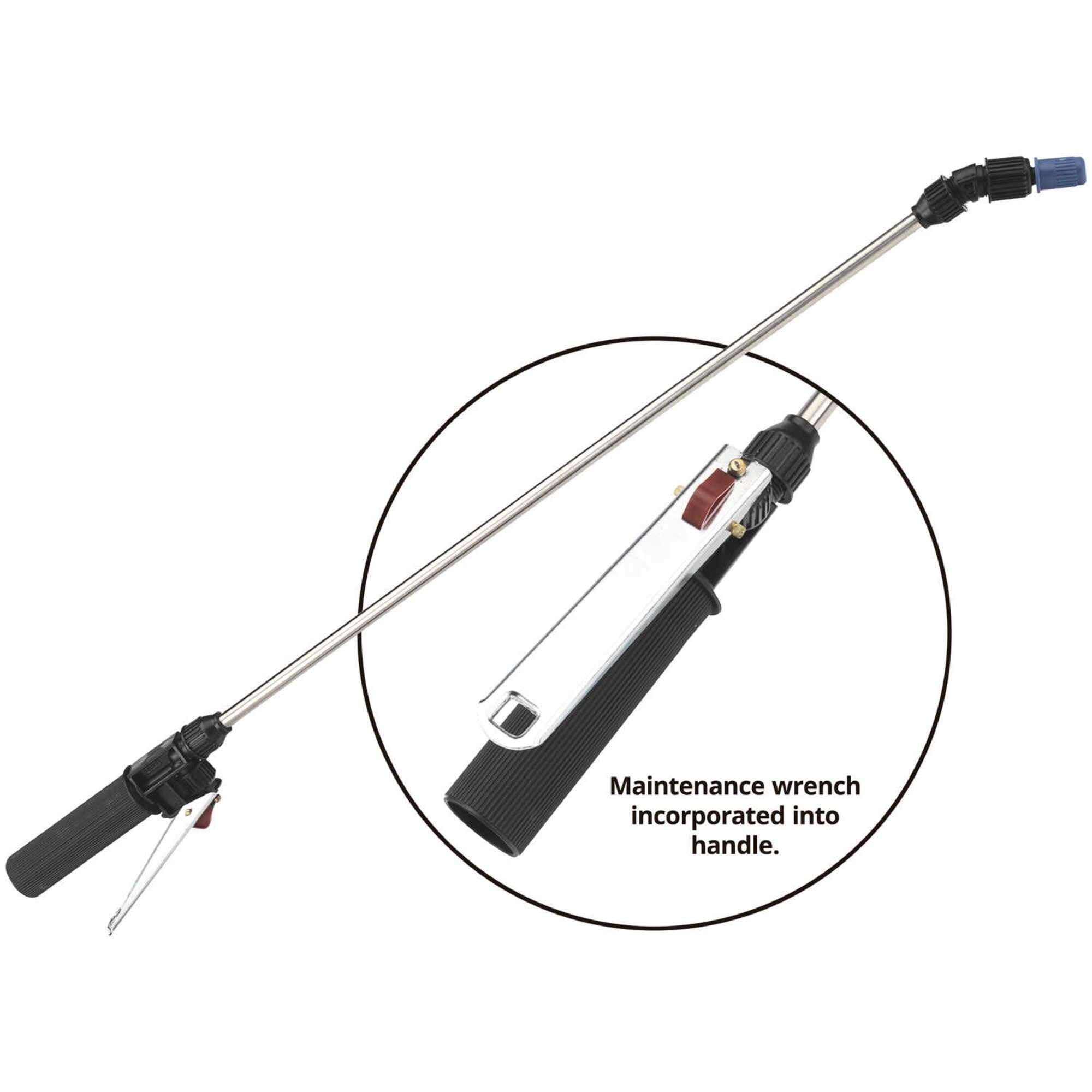 Backpack Sprayer Replacement Stainless Wand Assembly with Trigger Valve