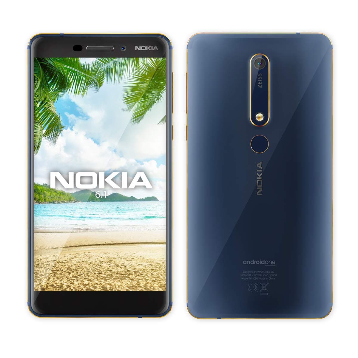 Nokia 6.1 Dual Sim 4G LTE - 64GB, RAM 4GB, Blue