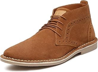 LOUIS STITCH Chukka Boots for Men| Suede Leather Boots for Men| High Ankle Casual Boot | Casual Office & Trekking Shoes | Hiking Boots for Men | Stitch Down Desert Boots |Russet Tan [LSSDSUCKBGTN]