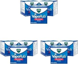 Vicks VapoRub, Chest Rub Ointment, Relief from Cough, Cold, Aches, & Pains with Original Medicated Vapors, Topical Cough Suppressant, 1.76 Ounce (Pack of 9)