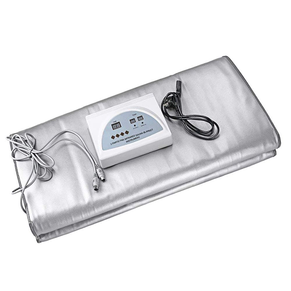 Uttiny Sauna Blanket,220V 2 Zone Digital Far- Heat Therapy Blanket for Body Shape Slimming Fitness