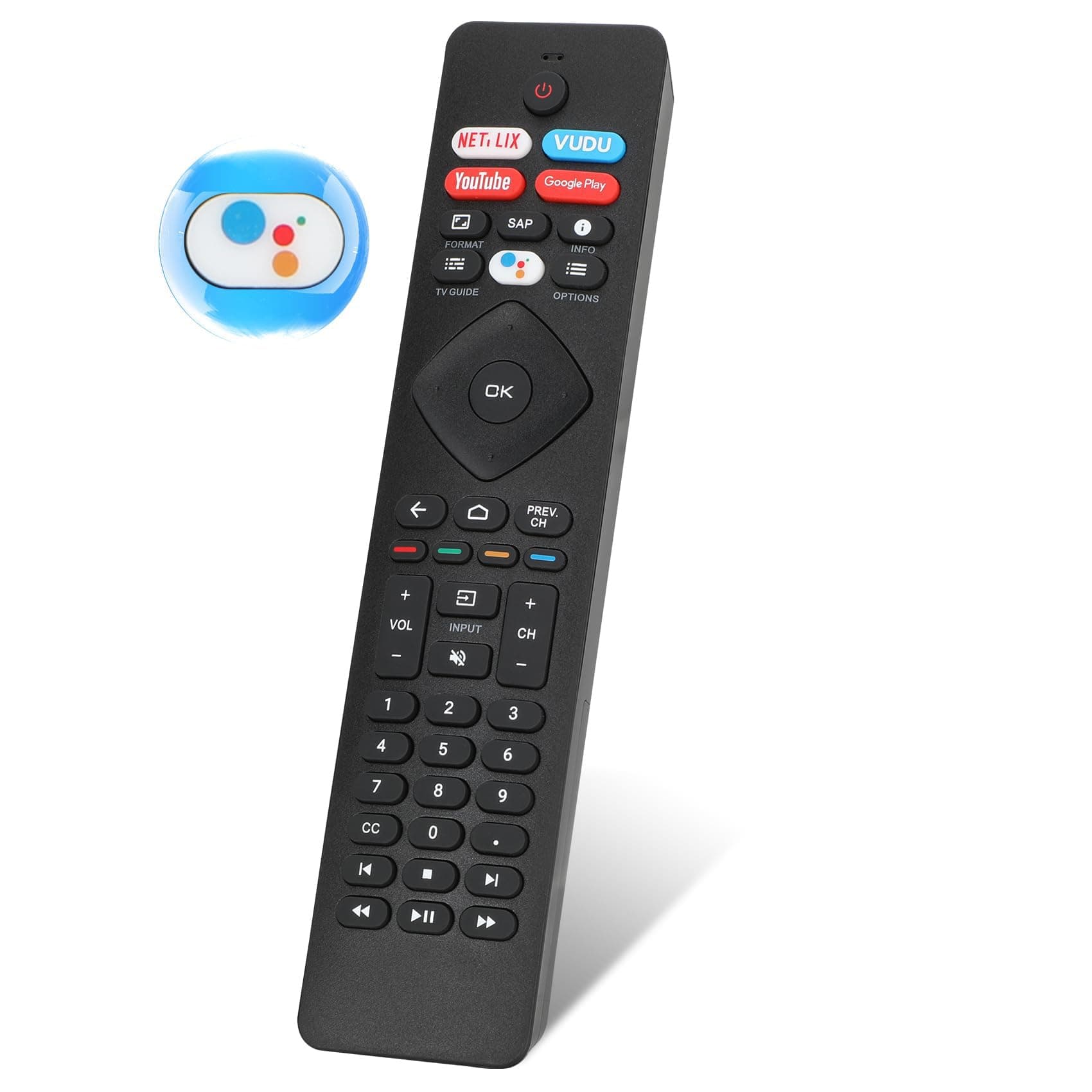 Voice Remote Control for phillips Voice TV Replacement. Universal Remote Control for Philip 4K UltraHD Smart Android TV with Google Assistant. for Philips 43" 50" 55" 65" 75" Class 5704 5504 5604 5806