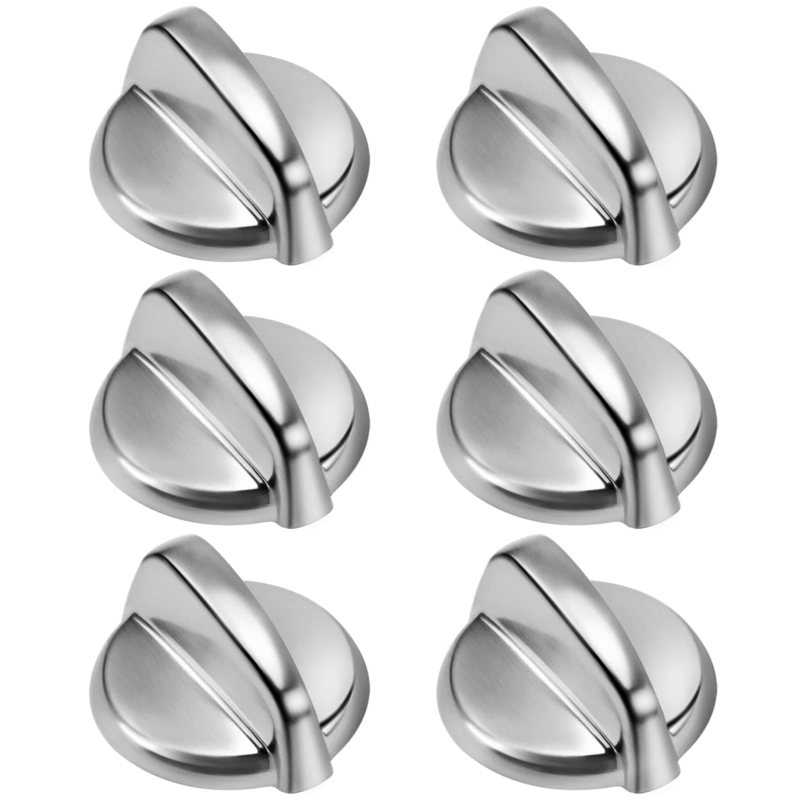 Blutoget 2026 Upgraded WB03T10284 PS2321076 Burner Control Knobs 6 Pack Oven Knobs Replacements for GE Range/Stove/Oven Knob-WB03T10284 Ge Appliance Knob Replaces AP4346312 AH2321076 EAP2321076