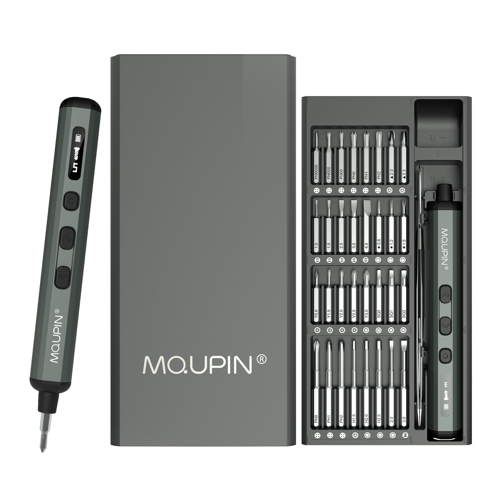 Mini Electric Screwdriver Set, 68 in 1 Small Electric Screwdriver Cordless - 64 S2 Preicison Bits, 5 Torque Settings, 4 LED Lights, Mini Power Screwdriver Repair Tool Kit for PC RC Electronic