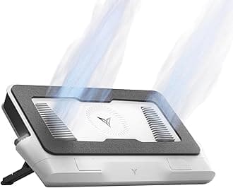 BS2 Laptop Cooling Pad, Wind-Pressure Closed-Loop Turbo-Fan for 15.6-21 Inch, Adjustable Speed, Dual Noise Reduction, Intelligent Temperature Control, 4-Angle Adjustable