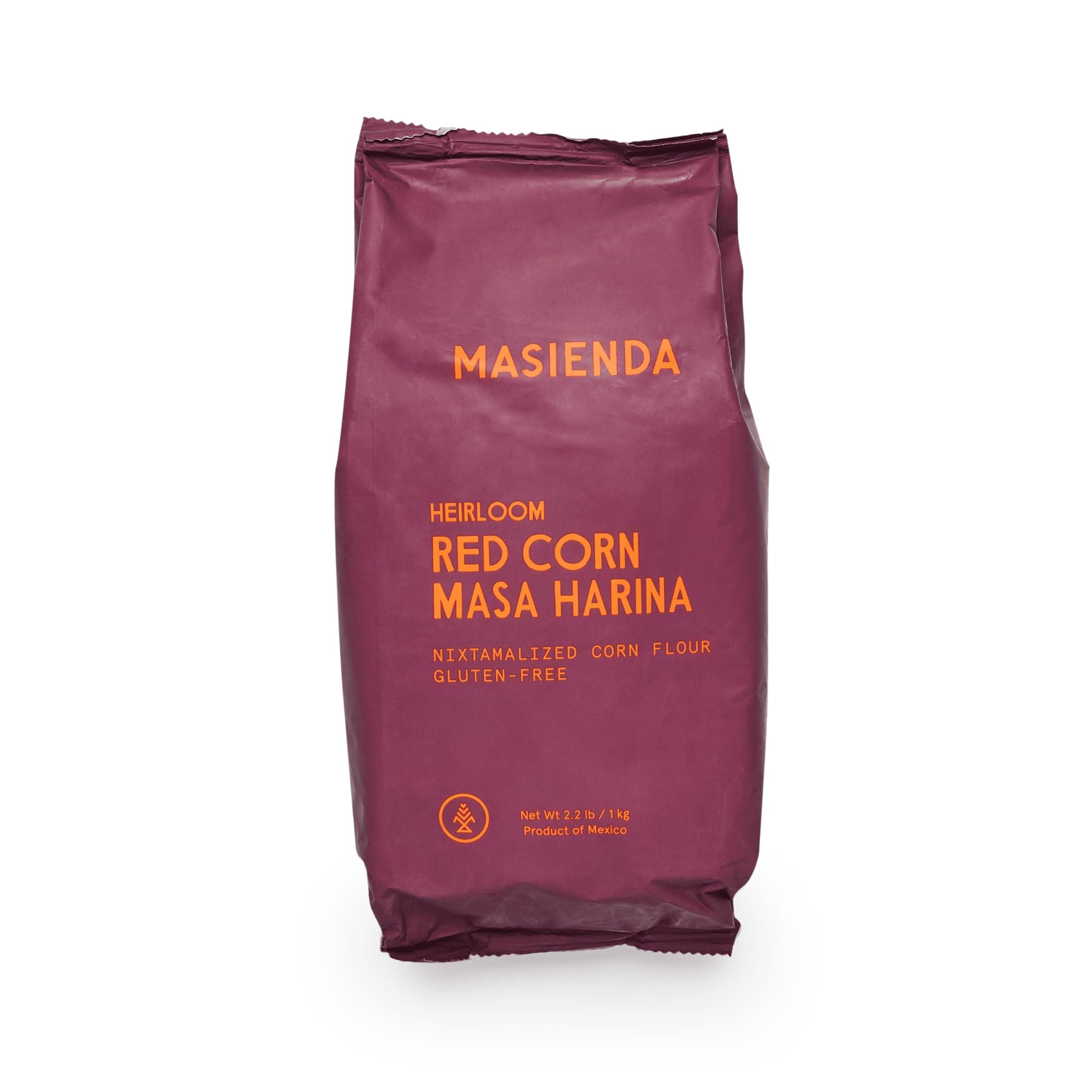 Heirloom Red Corn Masa Harina/Flour 2.2 LB (Pack of 2) - Nixtamalized Corn Flour Perfect for Corn Tortillas, Tamales, Tostadas, Pupusas, Arepas and More. Gluten-Free, Non-GMO, Preservative-Free.
