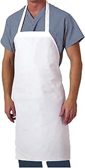 28-Inch by 35-Inch Cotton Kitchen Apron, White