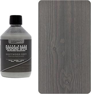Littlefair's Wood Stain Water Based - 500 ml - Indoor Furniture Stain Light & Dark Finishes - Special Non Toxic & Eco Friendly Formula - Wood Stain for Crafts - Colour: Driftwood Grey