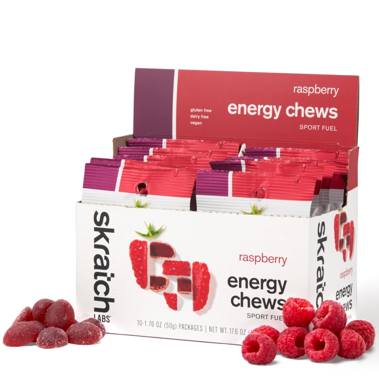– Skratch Labs | Sport Energy Chews, Raspberry (1.8 Ounce - Pack of 10)