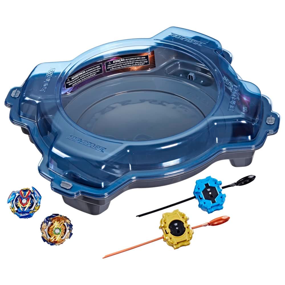Hasbro Beyblade Burst Pro Series Pro Set Elite Champions Evo, Battle Set with Beystadium Arena, 2 Spinning Tops and 2 Launchers One Size, Multi-Colour