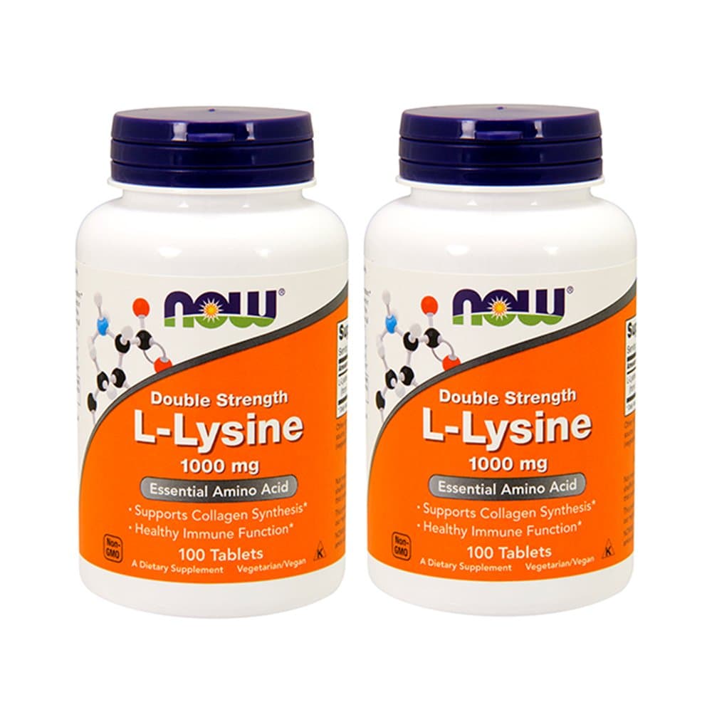 L-Lysine 1000mg, 100 Tablets (Pack of 2)