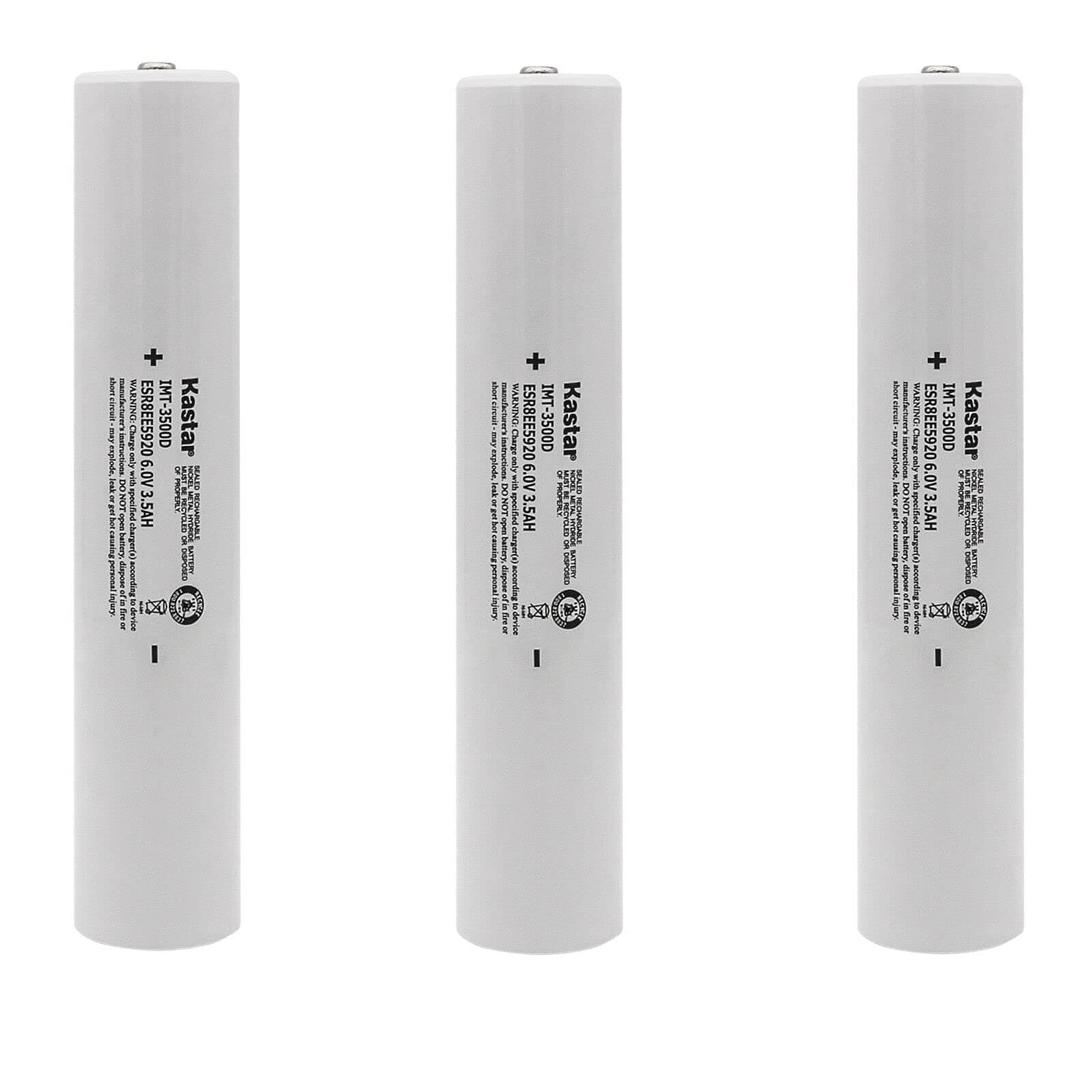Battery 3-Pack Ni-MH 6.0V 3.5AH Replacement for Maglite 40070131 40070149 40070249 405462100, Maglite 108-000-817 108-817 108-000-439 108-439, INTEC IMT-3500D, ESR4EE3060 ET2600D, ESR8EE5920