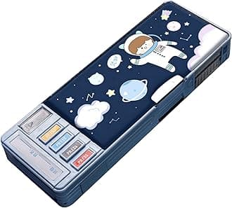 Multifunction Pencil Case with 2 Compartments for Students (One Size, Style 3)