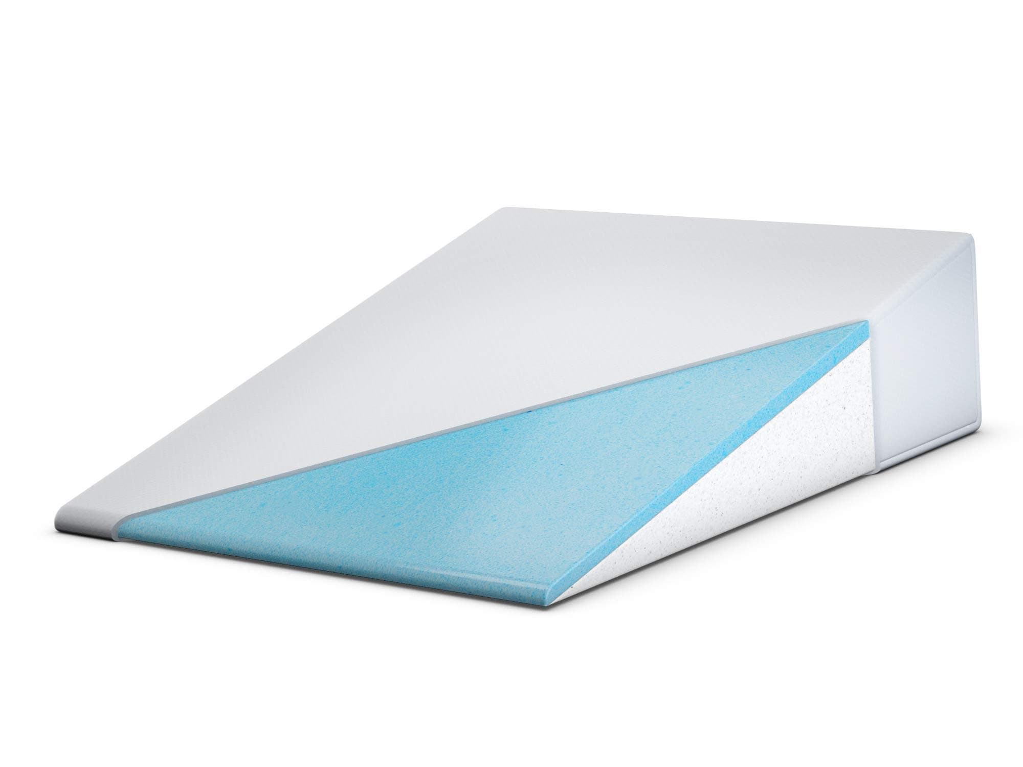 Bed Wedge, Premium Cool Gel Infused Memory Foam Wedge Plus 2 Year Warranty, Acid Reflux Pillow with Removable Cover Dr Recommended for Snoring and Gerd