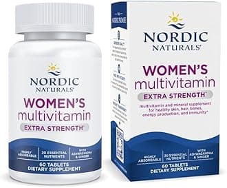 Women’s Multivitamin Extra Strength - Skin, Hair, Energy, & Bone Support - Immunity Supplement - 20 Essential Nutrients - 60 Tablets - 30 Servings