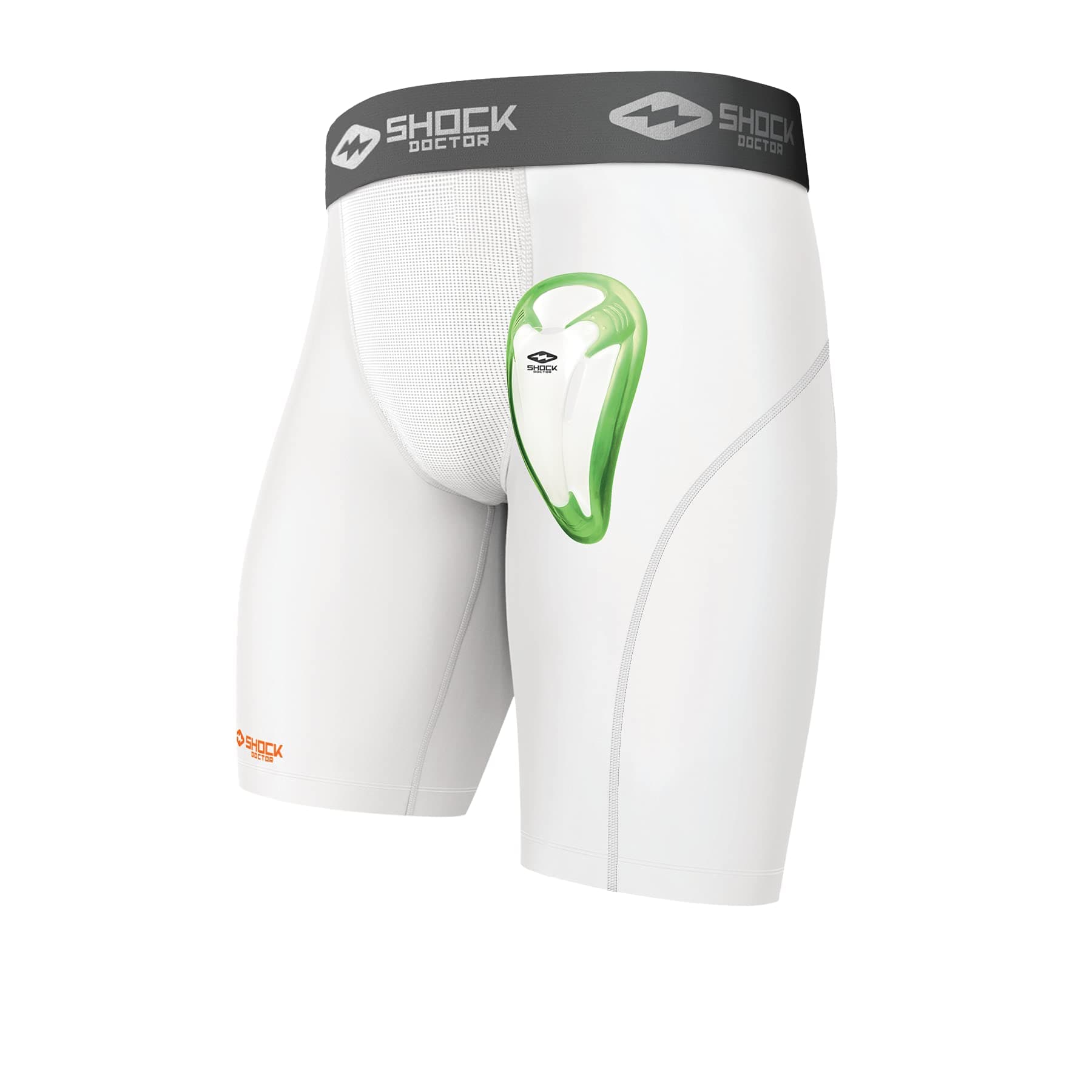 Shock Doctor Mens Power Compression Protective Shorts with Cup Pocket